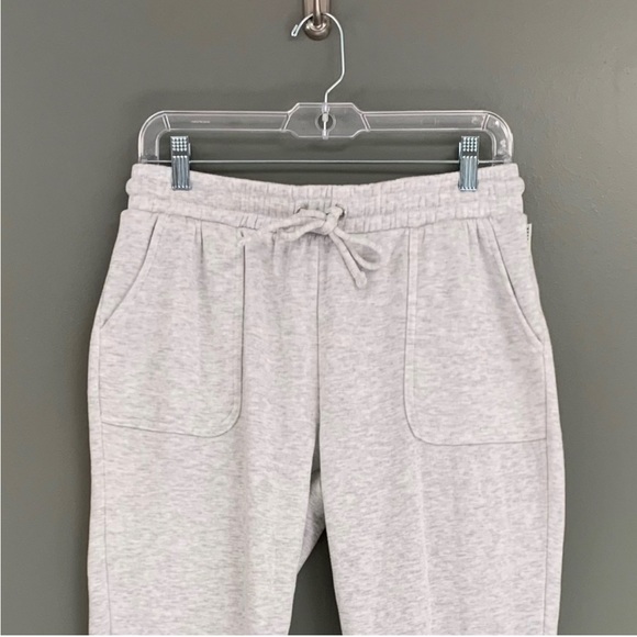 Rae Dunn Gray 2-Pocket Sweat Track Pants Joggers sz L EUC Soft Fleece - Picture 9 of 17